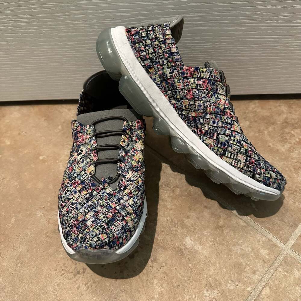 Bernie Mev Gummies Victoria Woven Sneakers Size 40 Splash